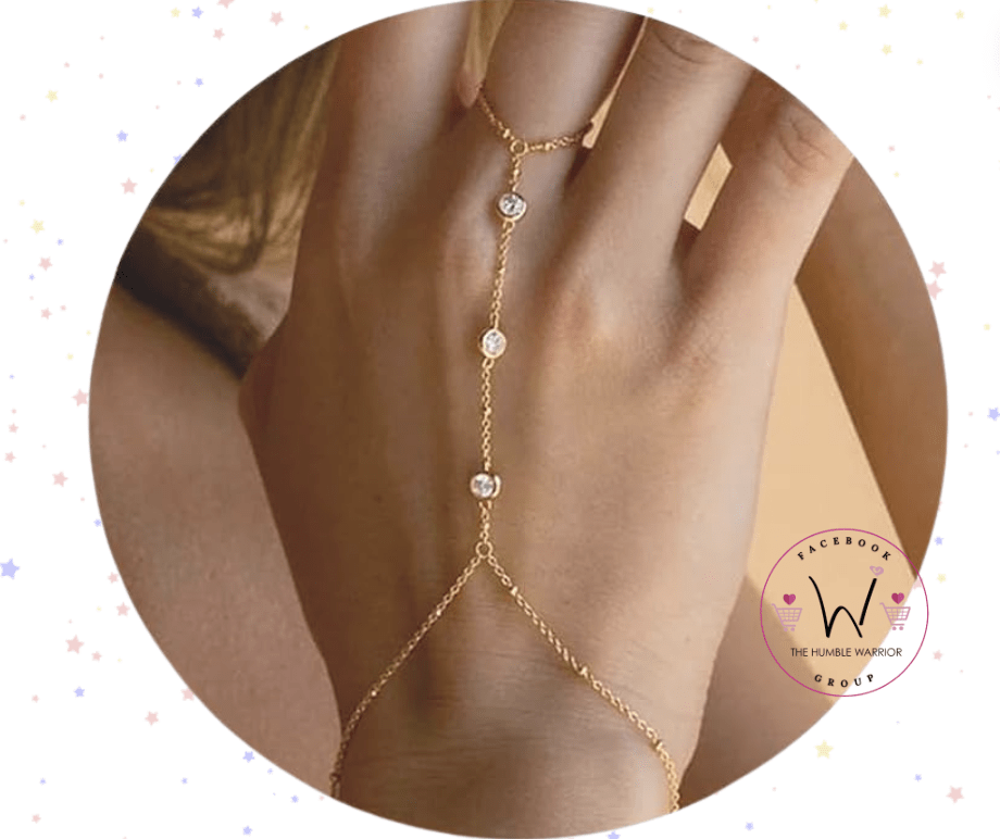 14k Gold Plated Hand Bracelet!